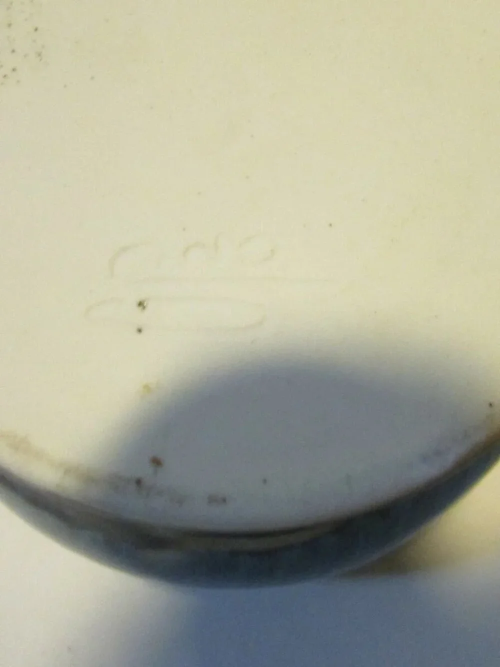 French bell butter crock dish blue with whales tail design nautical